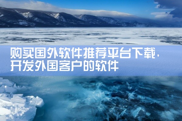 购买国外软件推荐平台下载
