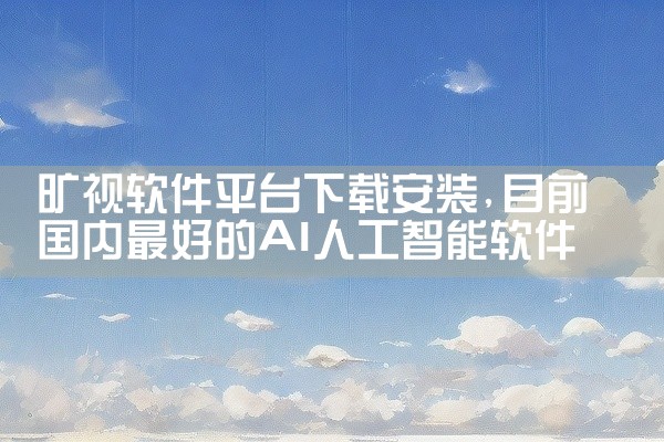 旷视软件平台下载安装